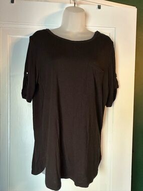 MICHAEL Michael Kors Black Short Sleeve Pocket Tee
